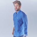 Camisa azul con topitos 1803B