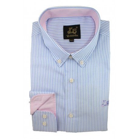 Camisa Rayas Kodak Celeste 9209B