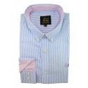 Camisa Rayas Kodak Celeste 9209B