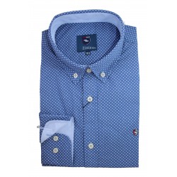 Camisa azul con topitos 1803Z