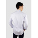Camisa algodón rayas celeste